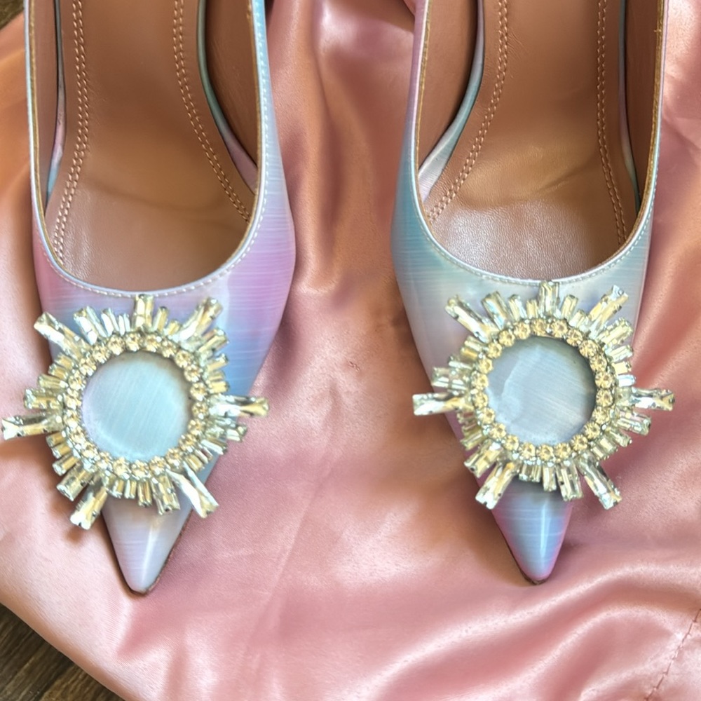 Amina Muaddi - Fairy Tale begum brooch pointed toe - Picture 2 of 11